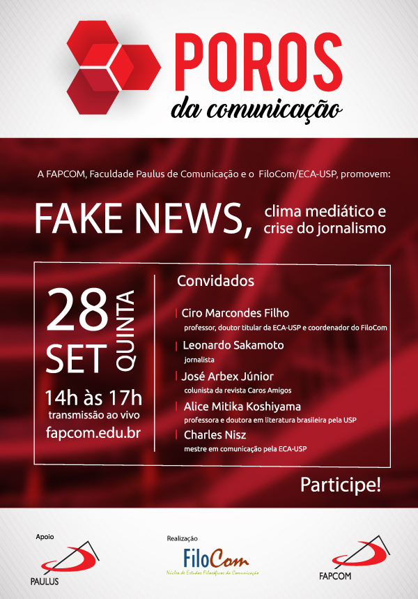 Fake News é tema de debate online gratuito - Casa dos Focas